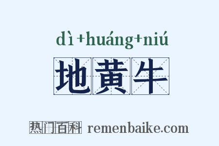 地黄牛是什么意思的图片